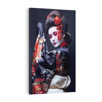 Obraz na płótnie 80x120 - Elegancka japońska gejsza - japońska, gejsza