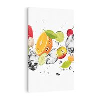 Obraz na płótnie 80x120 - Świeżość letnich owoców - woda, owoce