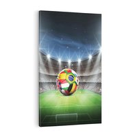 Obraz na płótnie 80x120 - Piłka nożna na stadionie: Pasja sportu - stadion, piłka