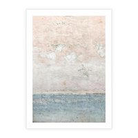 Plakat bez ramy 50x70 - Obraz Starej Ściany z Delikatnymi Odcieniami - ściana, stara ściana