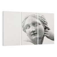 Obraz na płótnie 120x80 - Szarość w Kamieniu - monochromatyczna marmurowa rzeźba, odcienie szarości