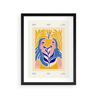 Plakat w ramie 30x40 - Roztopione Granice - nowoczesna sztuka, abstrakcja - rama czarna