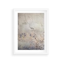 Plakat w ramie 30x40 - Surowość ściany z betonu - ściana, beton - rama biała