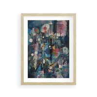 Plakat w ramie 50x70 - Rozbijając Granice Kreatywności - abstrakcyjny obraz, sztuka abstrakcji - rama drewno