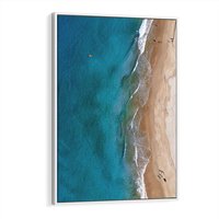 Obraz w ramie 70x100 - Spokój nad morzem - morze, plaża - rama biała