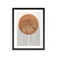 Plakat w ramie 50x70 - Złote Akcenty - nowoczesna sztuka, modern - rama czarna