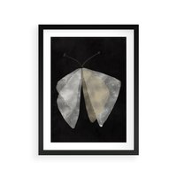 Plakat w ramie 40x50 - Obce Powidoki - abstrakcyjna ćma, mroczna atmosfera - rama czarna