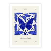 Plakat bez ramy 21x30 - Wibracje Wnętrza - nowoczesny plakat, odcienie błękitu