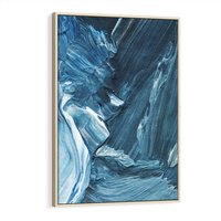 Obraz w ramie 80x120 - Wyrazista abstrakcja w akwareli - abstrakcja, akwarela - rama drewno