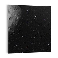 Obraz na płótnie 50x50 - Nocne opowieści księżycowe - księżyc, kosmos