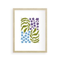 Plakat w ramie 40x50 - Księga Kształtów Bez Granic - kwiaty, sztuka nowoczesna - rama drewno