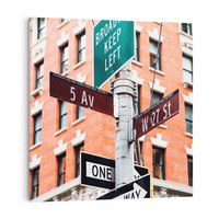 Obraz na płótnie 30x30 - Namiastka wielkiego miasta - Nowy Jork, drogowskaz