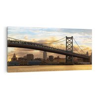 Obraz na płótnie 140x70 - Most w amerykańskim stylu - Philadelphia, most