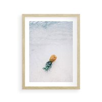 Plakat w ramie 40x50 - Smak Tropików - morze, plaża - rama drewno