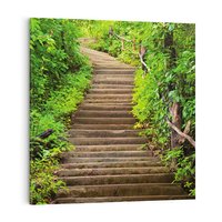 Obraz na płótnie 70x70 - Magia Leśnej Ścieżki - ścieżka, w lesie