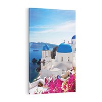 Obraz na płótnie 50x70 - Perspektywa na Santorini - Santorini, perspektywa