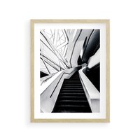 Plakat w ramie 30x40 - Współczesne Kształty - architektura, nowoczesne formy - rama drewno