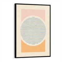 Obraz w ramie 50x70 - Rozbijająca Opowieść - geometryczne kształty, koła - rama czarna