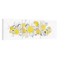 Obraz na płótnie 120x40 - Odkryj świeżość - lód, cytryny