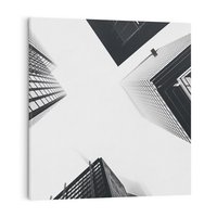 Obraz na płótnie 70x70 - Nowoczesna Dynamika - perspektywa, wieżowce