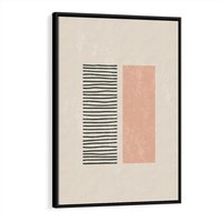 Obraz w ramie 50x70 - Przenikająca Kreatywność - nowoczesna sztuka, minimalizm - rama czarna