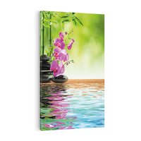 Obraz na płótnie 70x100 - Oaza Storczyka i Wody - spa, storczyk