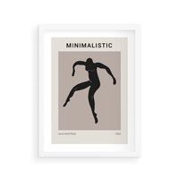 Plakat w ramie 40x50 - Sztuka Nowoczesności: Minimalistyczny Plakat - modern art, minimalistyczny plakat - rama biała