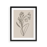 Plakat w ramie 50x70 - Kwiatowe Spektrum - nowoczesny plakat, subtelna sztuka - rama czarna