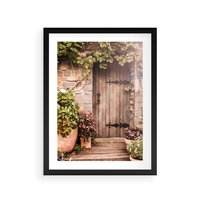 Plakat w ramie 30x40 - Stare drzwi pełne historii - drzwi, stare - rama czarna