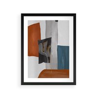 Plakat w ramie 30x40 - Nowoczesna geometria - nowoczesny, geometryczny - rama czarna