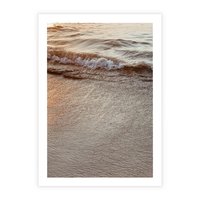Plakat bez ramy 21x30 - Spokój Morza: Fale na Plaży - fale, morze