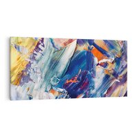 Obraz na płótnie 120x60 - Rytmy ukrytych pragnień - chaos i abstrakcja, plamy koloru