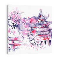 Obraz na płótnie 60x60 - Japońska Serenada: Obraz Azji w Twoim Domu - Japonia, obraz