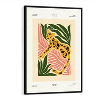 Obraz w ramie 70x100 - Rozkwitające Odbicia - nowoczesny plakat, gepard - rama czarna