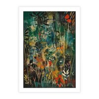 Plakat bez ramy 30x40 - Abstrakcyjne Wariacje Form - abstrakcyjny obraz, mnogość kolorów