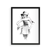 Plakat w ramie 50x70 - Piękno mody i urody - beauty, fashion - rama czarna