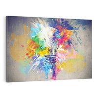 Obraz na płótnie 120x80 - Kolory Kreatywnej Koncepcji - abstrakcyjna grafika, szkic żarówki