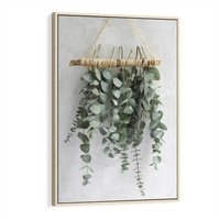 Obraz w ramie 80x120 - Uwodzicielska zieleń eukaliptusa - eukaliptus, zielone - rama drewno