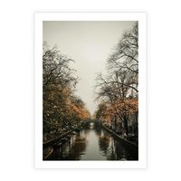 Plakat bez ramy 30x40 - Jesienne Spacerki po Holenderskich Kanałach - kanały, Holandia