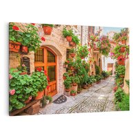 Obraz na płótnie 120x80 - Kolorowa harmonia - uliczka, miasto