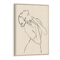 Obraz w ramie 50x70 - Bezkresny Taniec - kobieta, szkic - rama drewno
