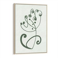 Obraz w ramie 70x100 - Zieleń Wyjątkowego Ukojenia - zielony odcień, abstrakcja - rama drewno