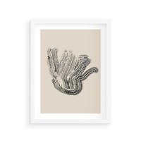 Plakat w ramie 40x50 - Abstrakcyjne Odbicie - abstrakcyjne odbicie, biało czarny - rama biała