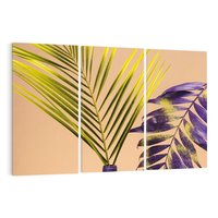 Obraz na płótnie 120x80 - Delikatne Piękno - palma, pastele