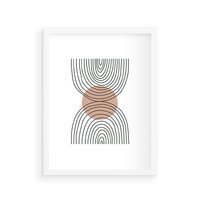 Plakat w ramie 50x70 - Przenikające Widzenia - półkola, koło - rama biała