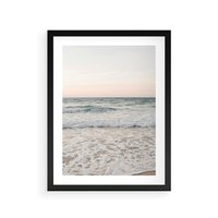 Plakat w ramie 30x40 - Krajobraz Morza i Fal - morze, fale - rama czarna
