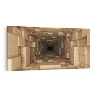 Obraz na płótnie 100x50 - Abstrakcyjny 3D tunel: Podróż w głębię - 3D, tunel