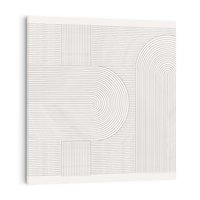 Obraz na płótnie 50x50 - Geometryczna Elegancja Mid Century - mid century, minimalizm