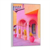 Obraz w ramie 80x120 - Marokańskie pastele - marokański, pastele - rama biała