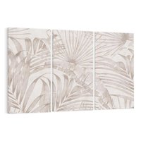 Obraz na płótnie 120x80 - Odsłonięte liściowe wspomnienia - monochromatyczne, kolory sepii